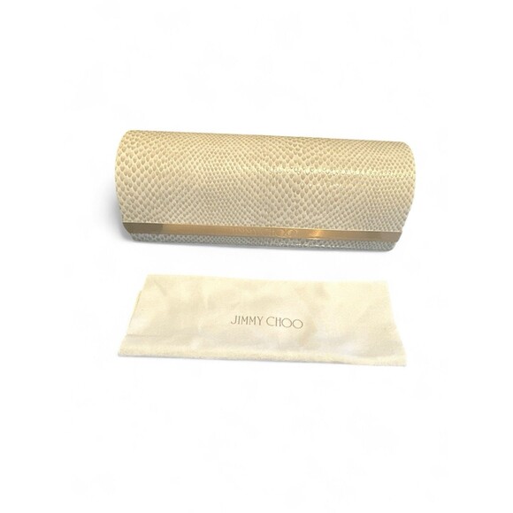 Jimmy Choo Faux Snakeskin Magnetic Flap Sunglasses HARD CASE ONLY  New - Picture 1 of 5